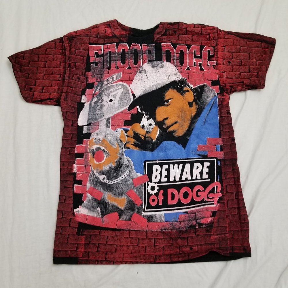 Backstock Co Snoop Dog All Over Print T Shirt Rap Tee Vintage Style Medium